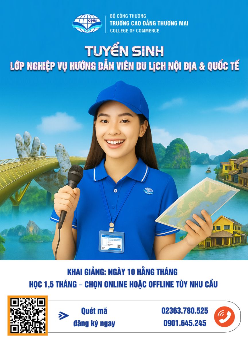 TUYỂN SINH LỚP HƯỚNG DẪN VIÊN DU LỊCH NỘI ĐỊA/QUỐC TẾ