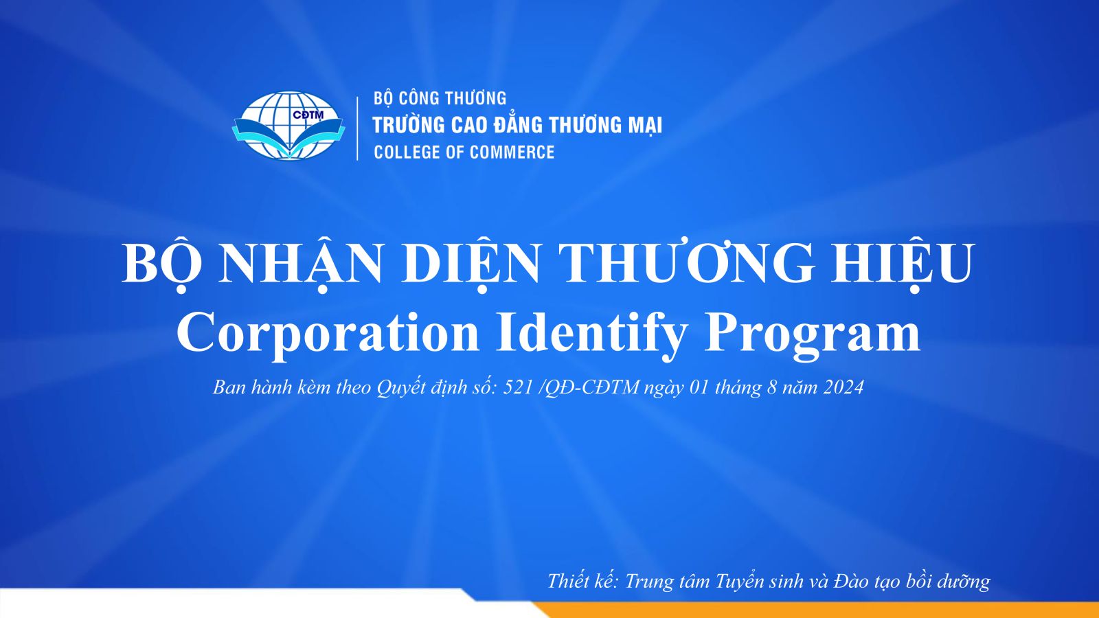 Quyết định ban hành Bộ nhận diện thương hiệu của Trường Cao đẳng Thương mại