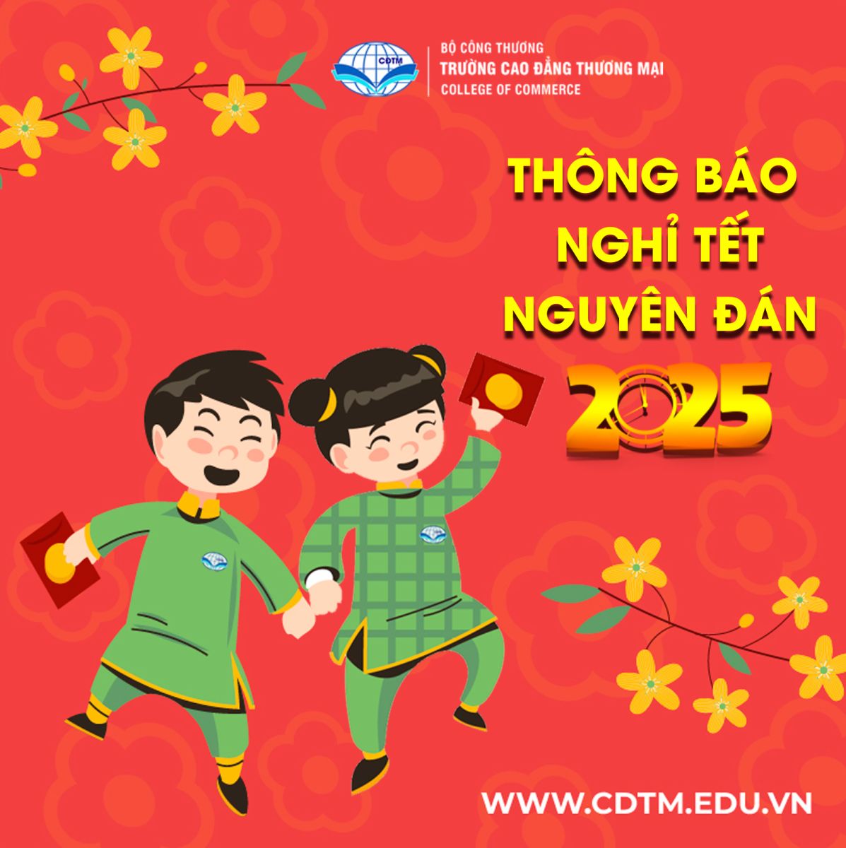 Thông báo nghỉ Tết Nguyên Đán 2025